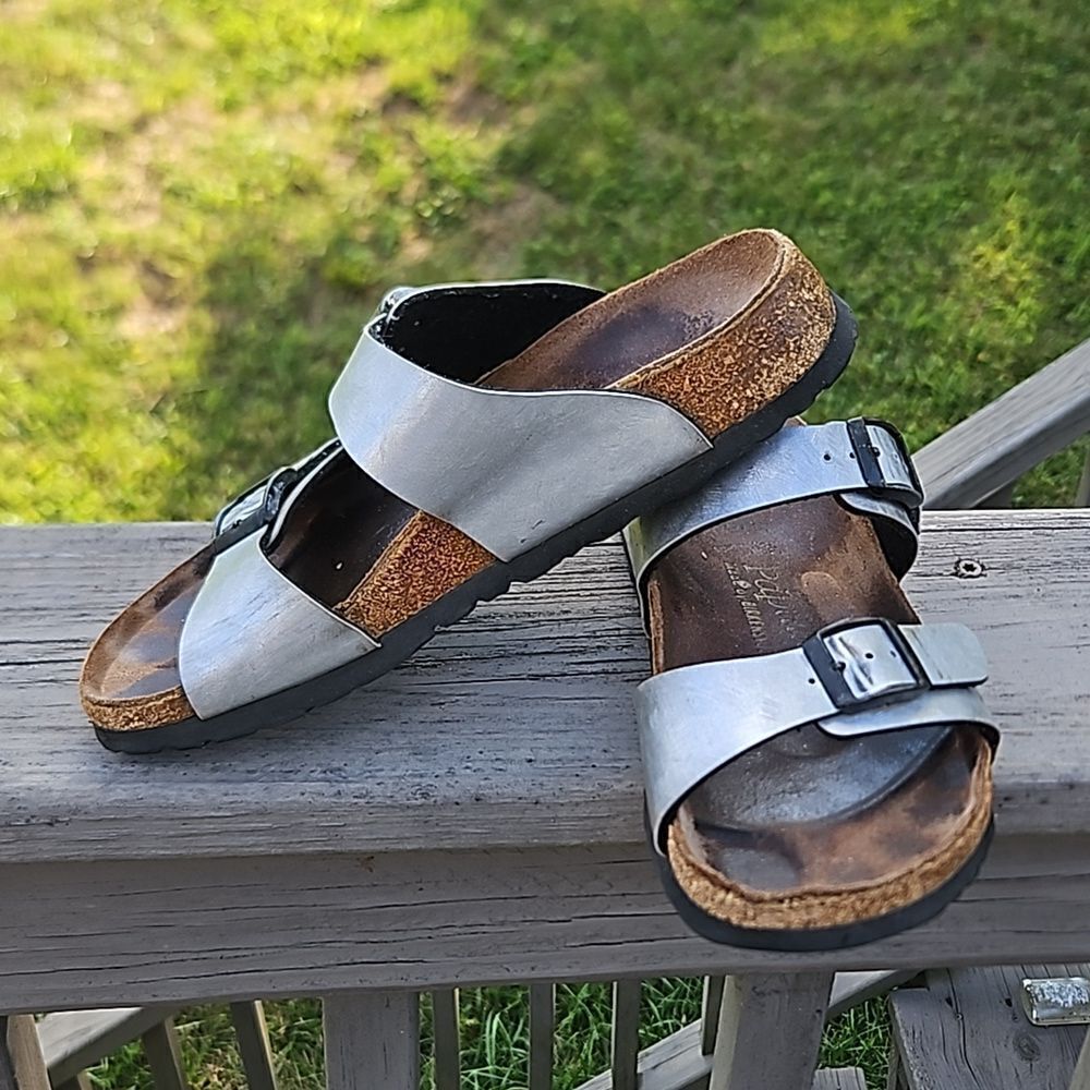 Papillio silver metallic sandals size 35